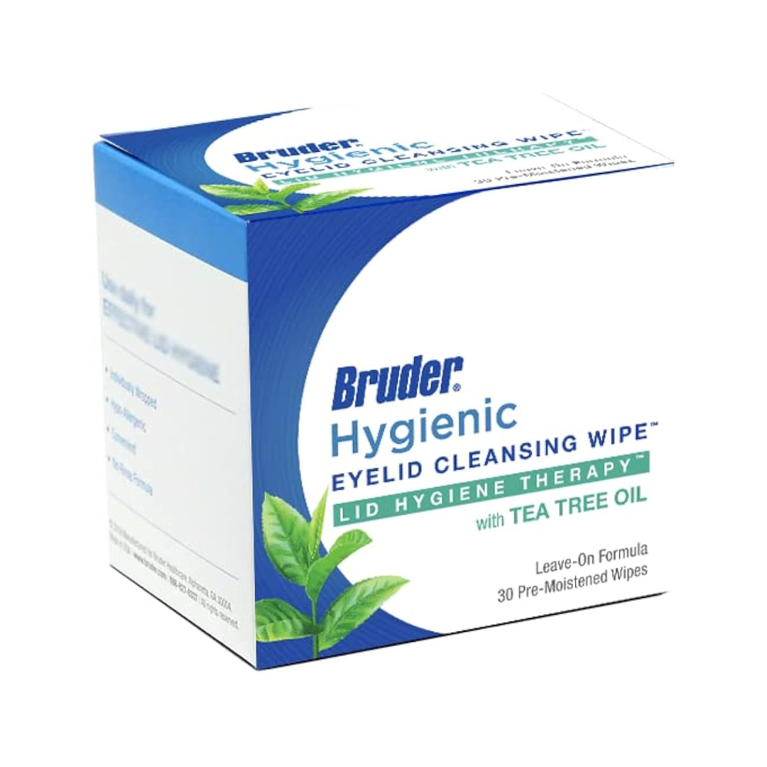 BRUDER Hygienic Eyelid Cleansing Wipes with Tea Tree Oil