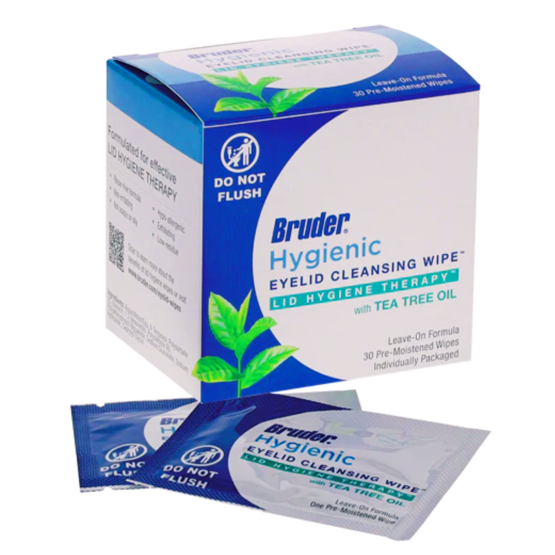 BRUDER Hygienic Eyelid Cleansing Wipes with Tea Tree Oil