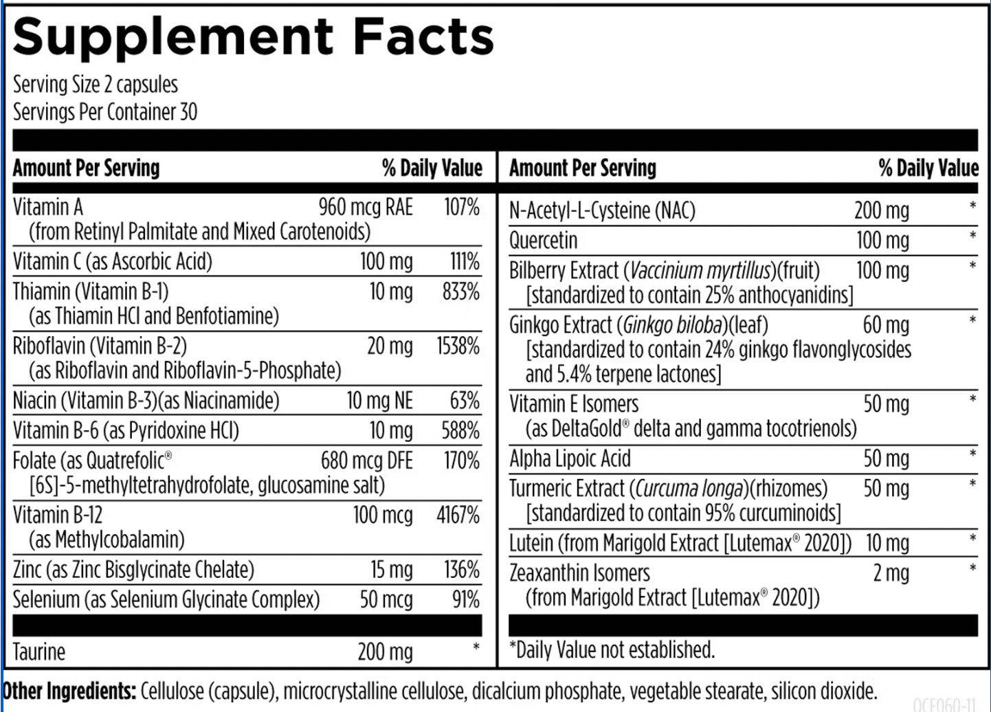 Daily Vision Support Supplement